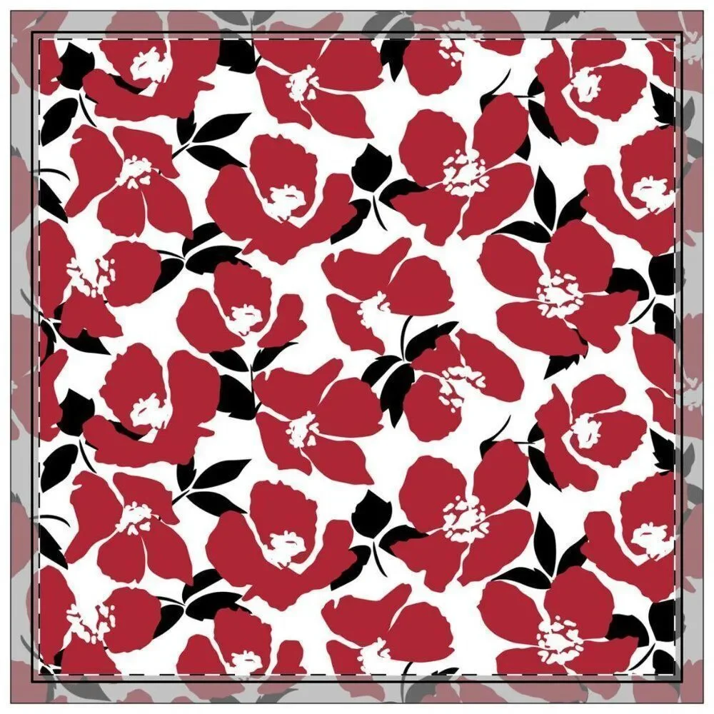 NWT Porter Anna- Red & Black Cotton Napkin 8-set, Poppy